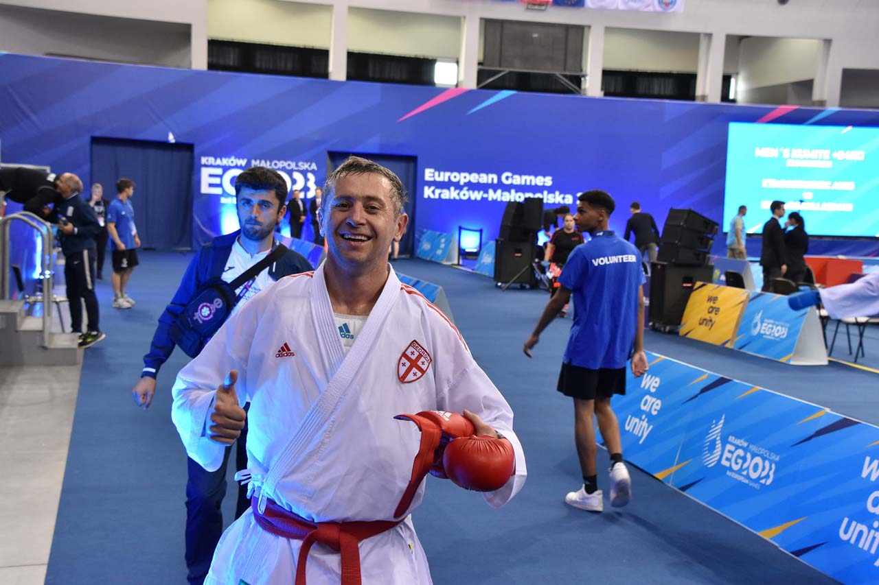 კარატისტი გოგიტა არქანია მესამე ევროპული თამაშების ნახევარფინალშია #1TVSPORT
