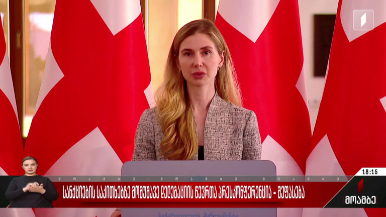 სანქციების საკითხებზე მომუშავე დელეგაციის წევრთა პრესკონფერენცია - შეფასებები