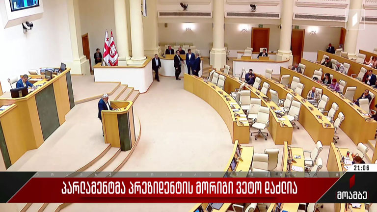 პარლამენტმა პრეზიდენტის მორიგი ვეტო დაძლია