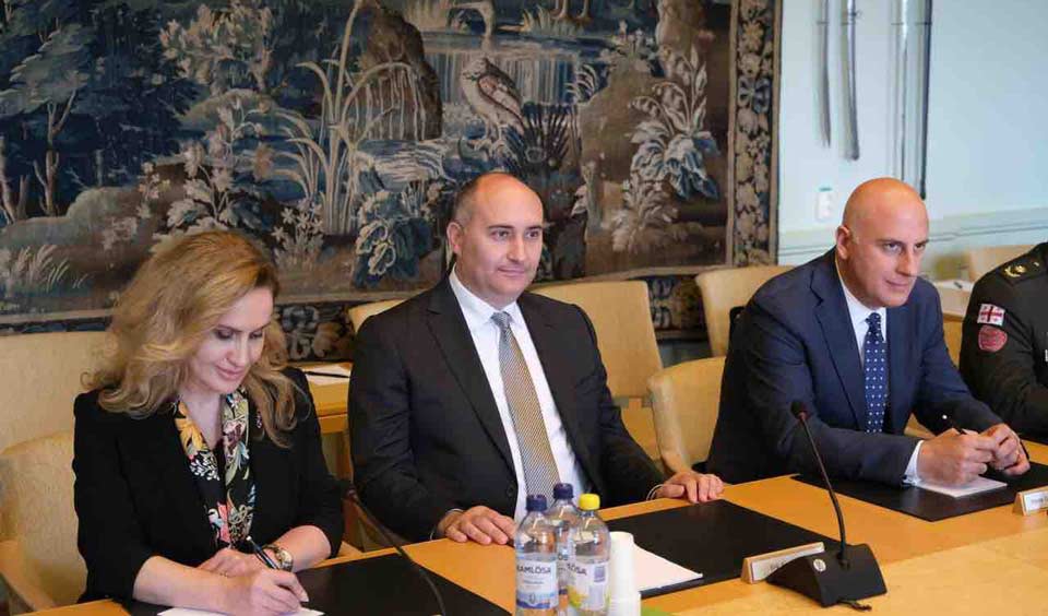 ჯუანშერ ბურჭულაძე შვედეთის თავდაცვის მინისტრს შეხვდა
