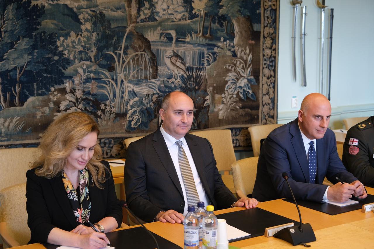 ჯუანშერ ბურჭულაძემ შვედეთის პარლამენტში შეხვედრა გამართა