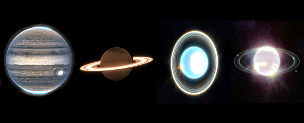 მზის სისტემის გიგანტური პლანეტები ჯეიმს ვების ტელესკოპის ობიექტივში — #1tvმეცნიერება