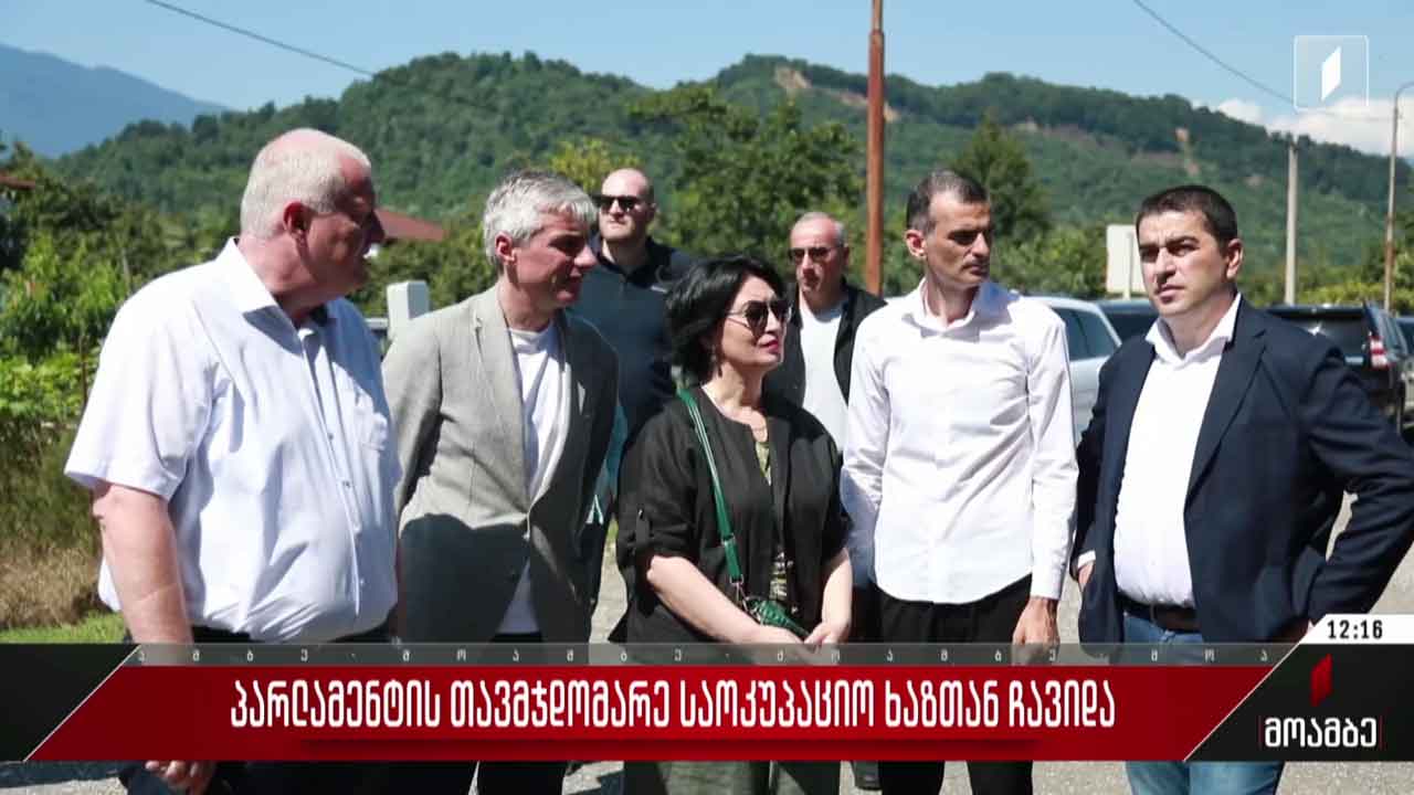 პარლამენტის თავმჯდომარე საოკუპაციო ხაზთან ჩავიდა