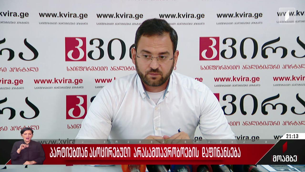პარტიებთან ასოცირებული არასამთავრობოების დაფინანსება