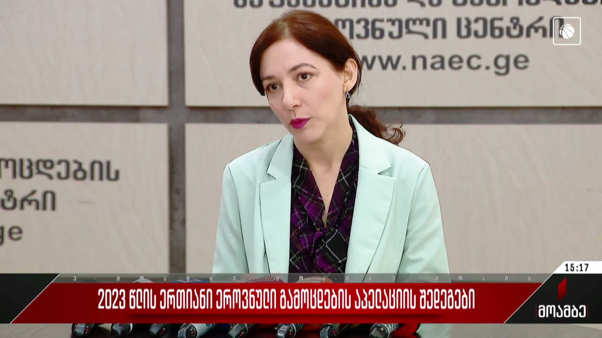 2023 წლის ერთიანი ეროვნული გამოცდების აპელაციის შედეგები