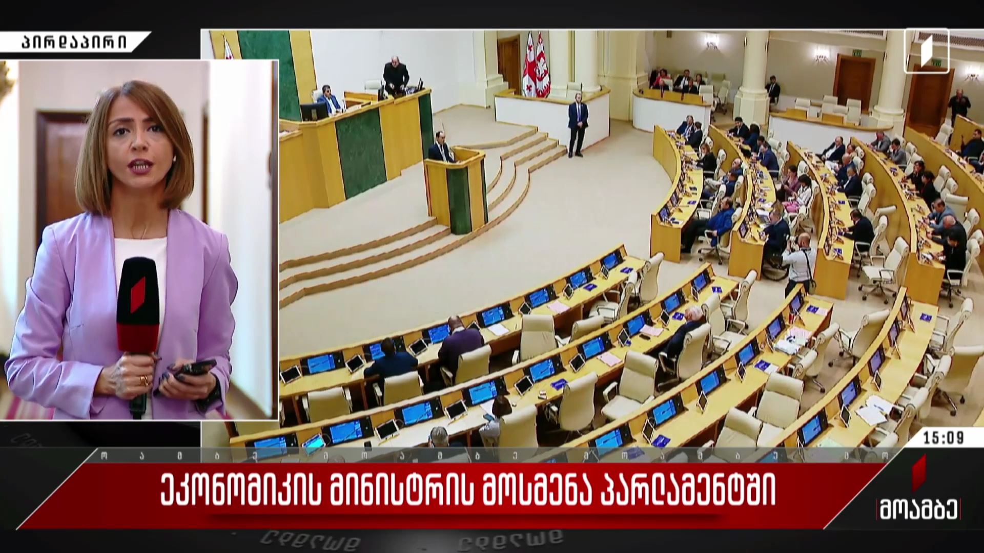ეკონომიკის მინისტრის მოსმენა პარლამენტში