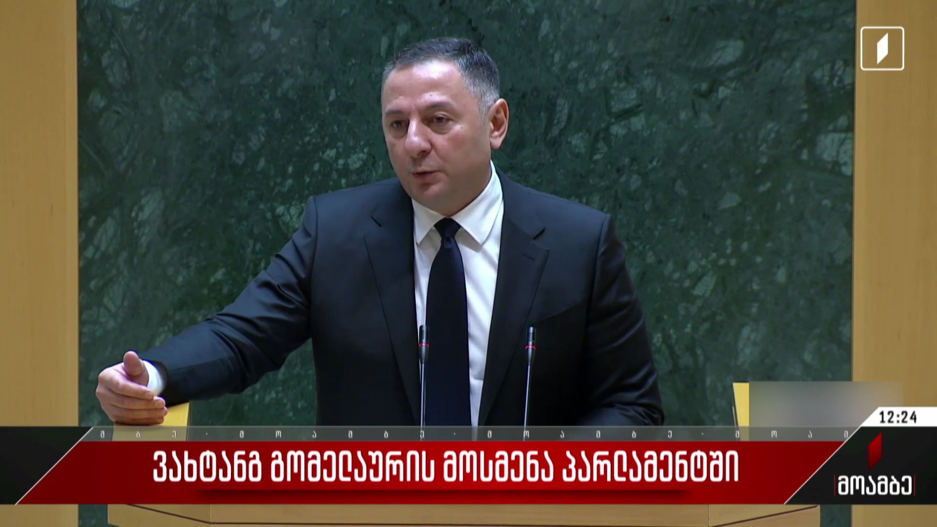 ვახტანგ გომელაურის მოსმენა პარლამენტში