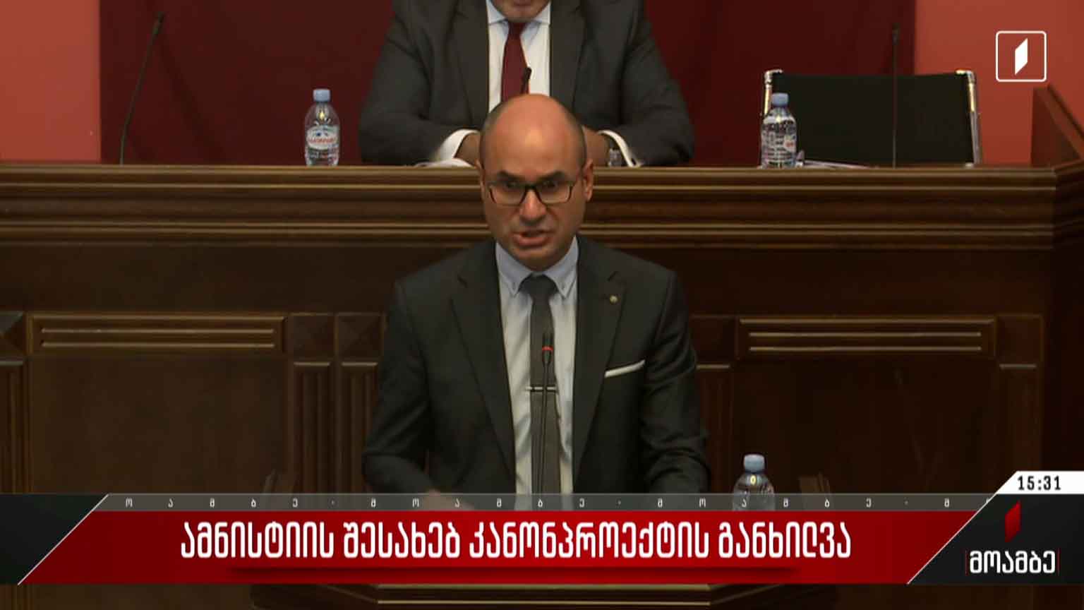 ამნისტიის შესახებ კანონპროექტის განხილვა