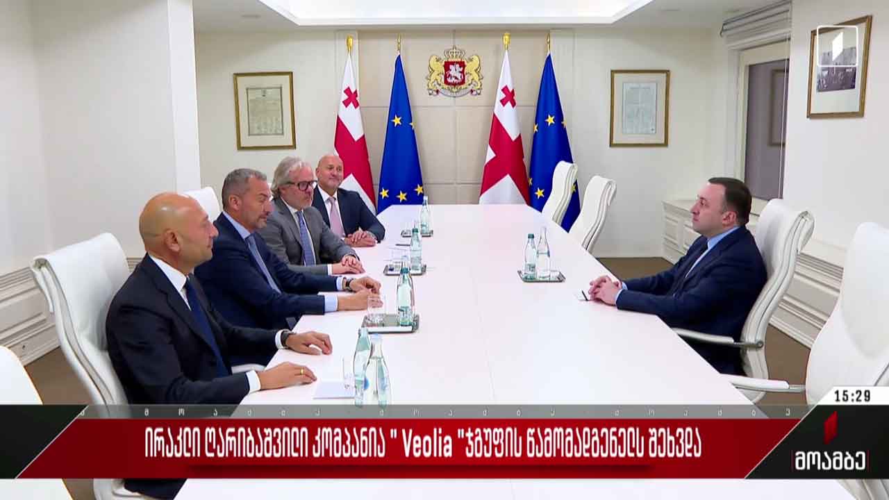ირაკლი ღარიბაშვილი კომპანია Veolia ჯგუფის წარმომადგენელს შეხვდა