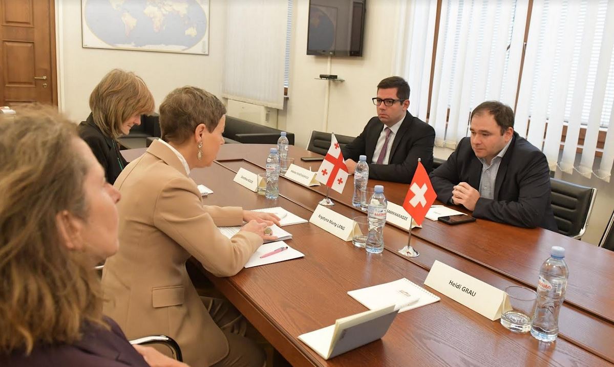ნიკოლოზ სამხარაძე საქართველოსა და რუსეთში შვეიცარიის ელჩებს შეხვდა