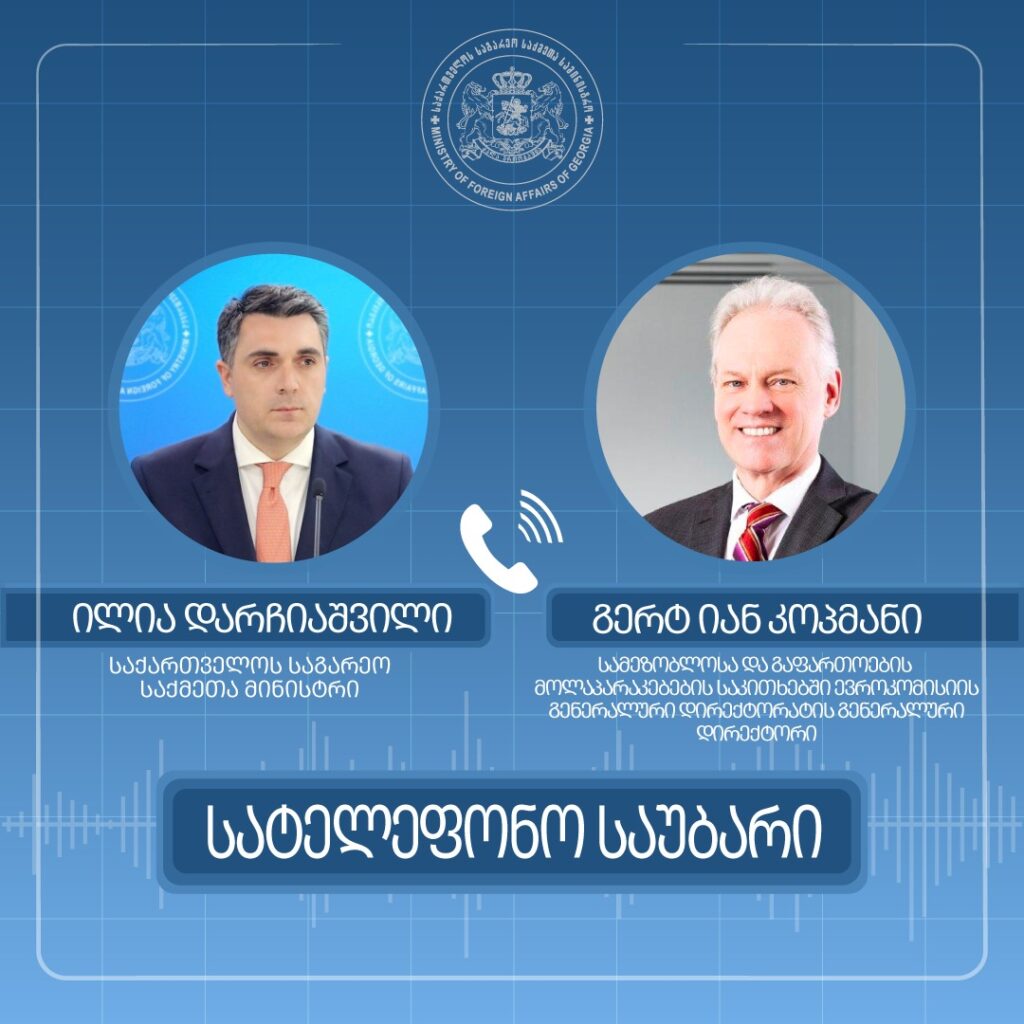 ილია დარჩიაშვილმა გერტ იან კოპმანთან ევროკომისიის 12 რეკომენდაციის შესრულების მიმართულებით საქართველოს მიერ მიღწეულ პროგრესზე ისაუბრა