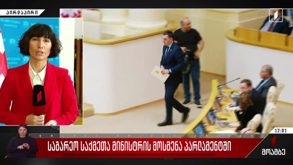 საგარეო საქმეთა მინისტრის მოსმენა პარლამენტში