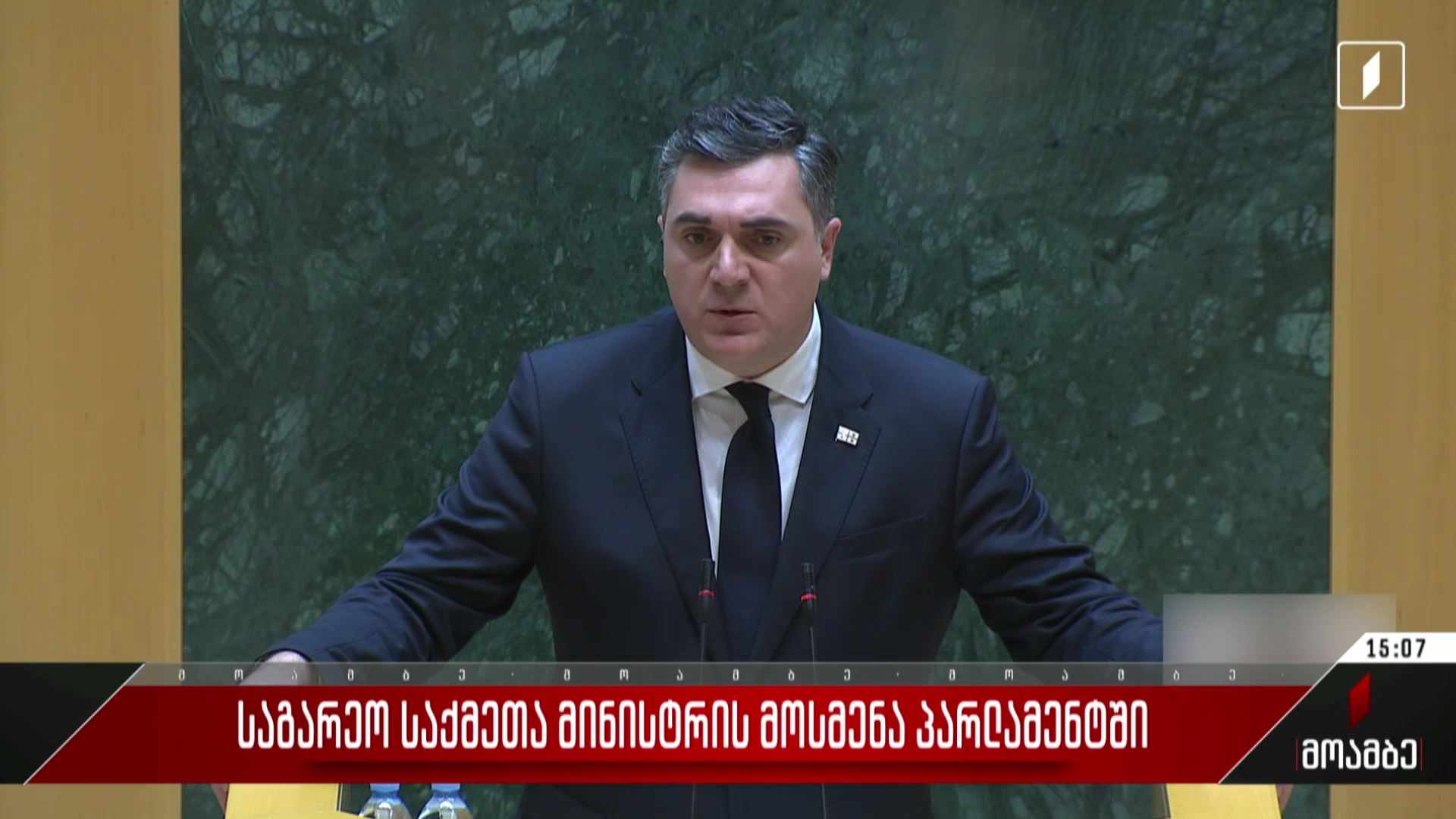 საგარეო საქმეთა მინისტრის მოსმენა პარლამენტში