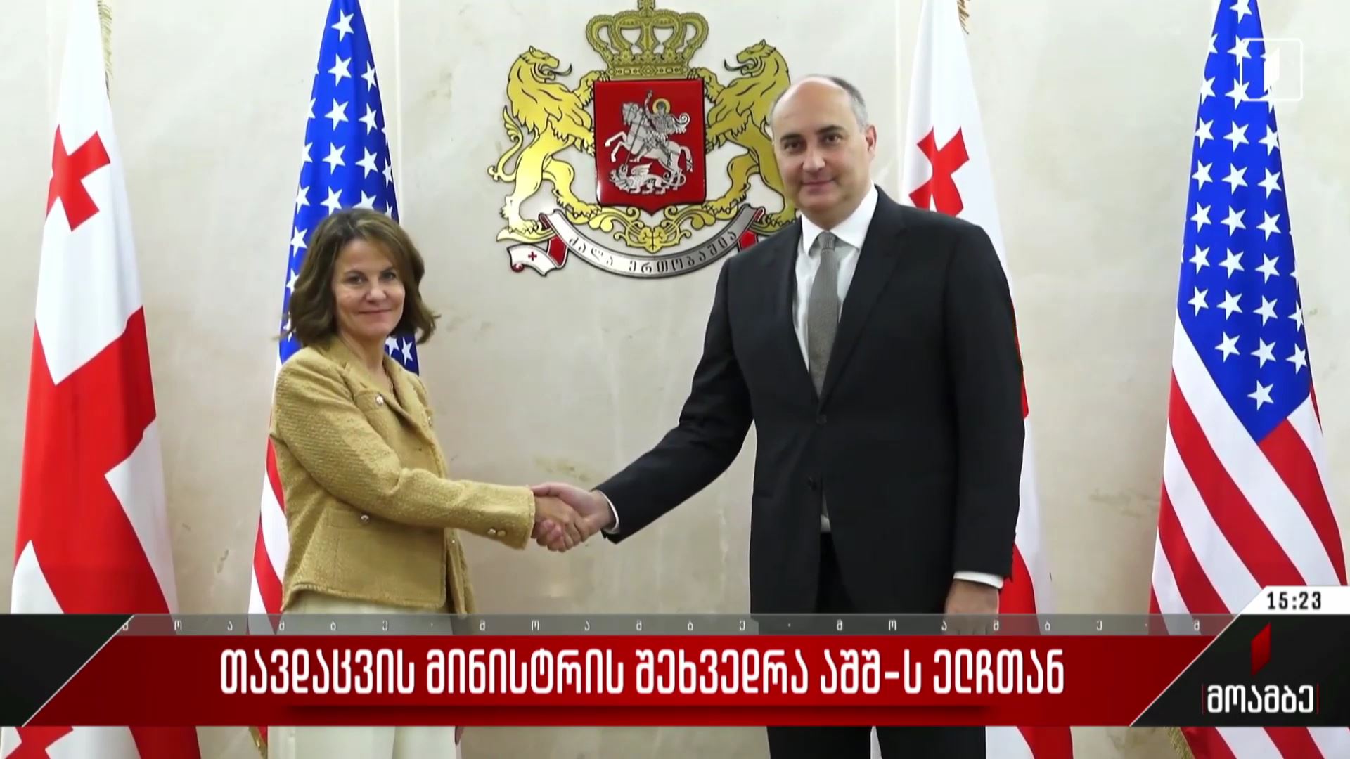 თავდაცვის მინისტრის შეხვედრა აშშ-ის ელჩთან