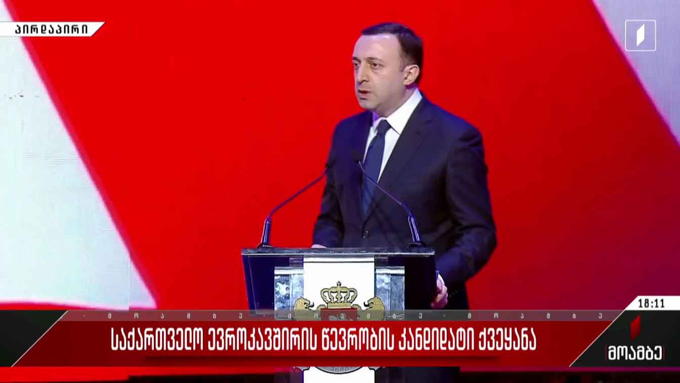 საქართველო ევროკავშირის წევრობის კანდიდატი ქვეყანა - პრემიერ-მინისტრის მიმართვა