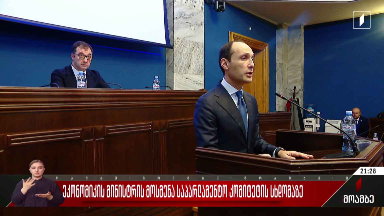 ეკონომიკის მინისტრის მოსმენა საპარლამენტო კომიტეტის სხდომაზე