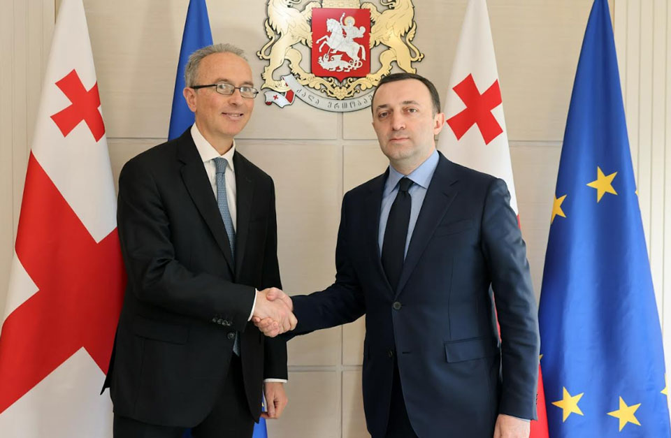 ირაკლი ღარიბაშვილმა საქართველოში იტალიის საგანგებო და სრულუფლებიან ელჩთან გამოსამშვიდობებელი შეხვედრა გამართა