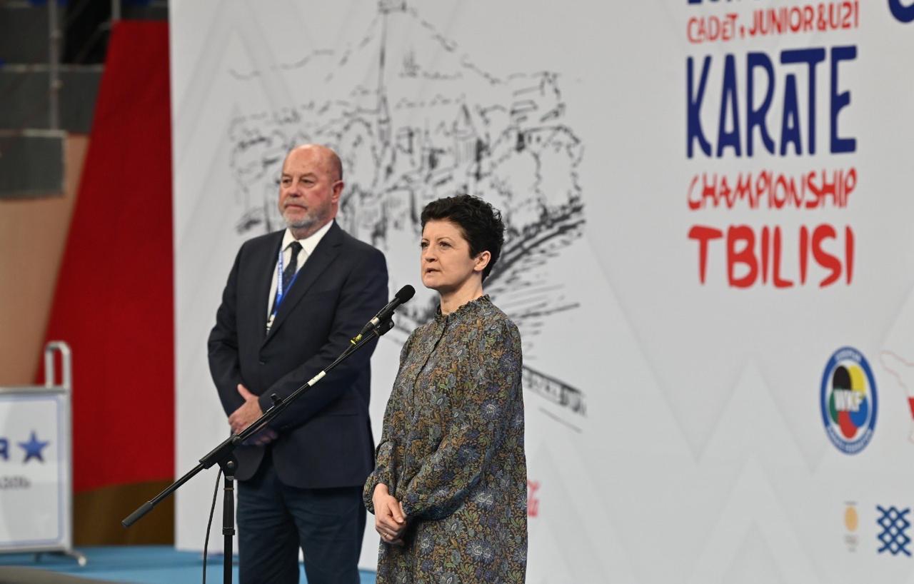 თეა წულუკიანი სპორტულ კარატეში ევროპის ახალგაზრდული ჩემპიონატის გახსნის ცერემონიას დაესწრო