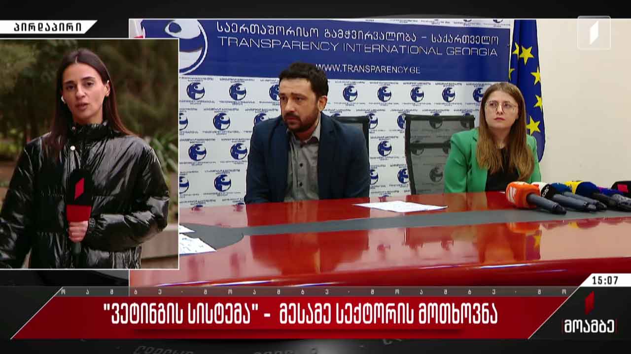 „ვეტინგის სისტემა“ - მესამე სექტორის მოთხოვნა