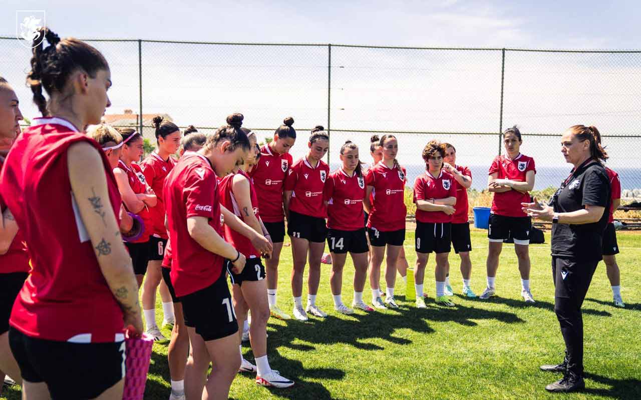 საქართველოს ქალთა საფეხბურთო ნაკრები ბელარუსთან მატჩისთვის ემზადება #1TVSPORT