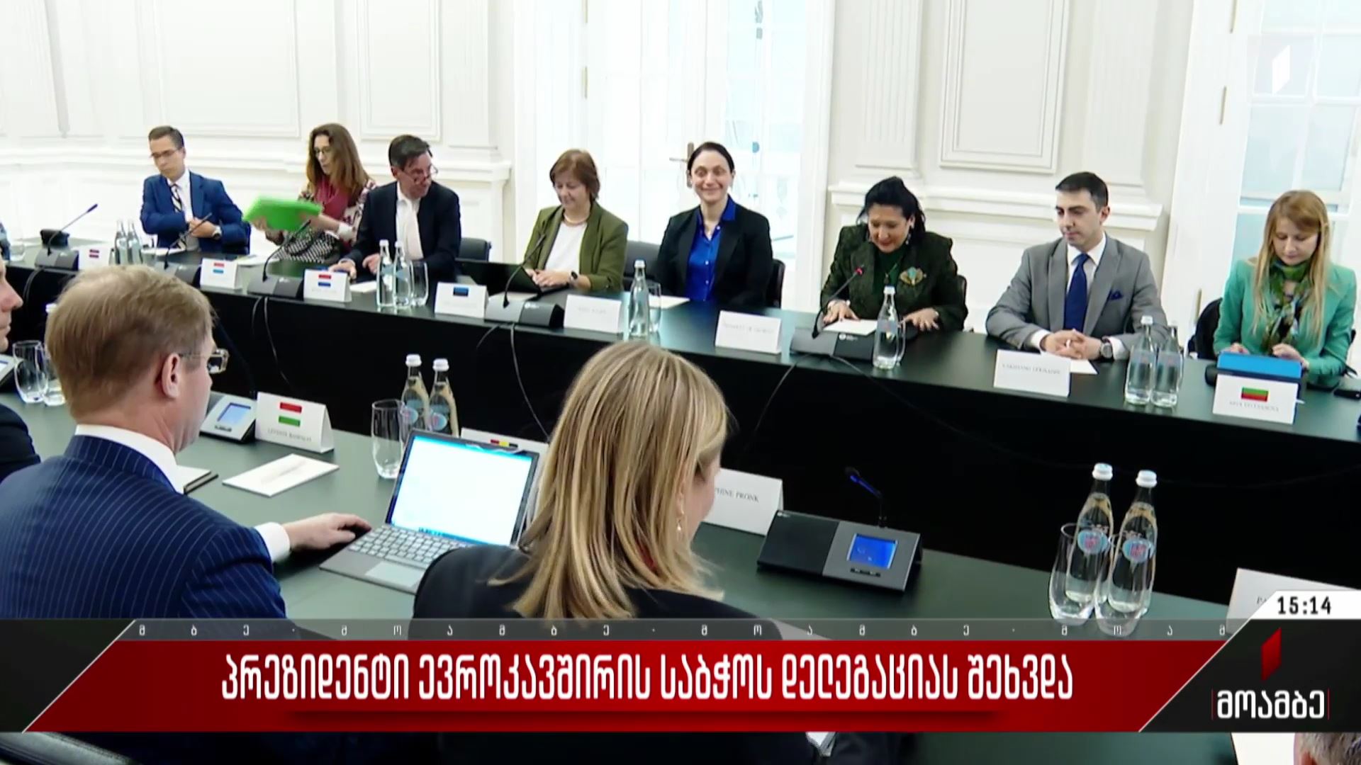 პრეზიდენტი ევროკავშირის საბჭოს დელეგაციას შეხვდა