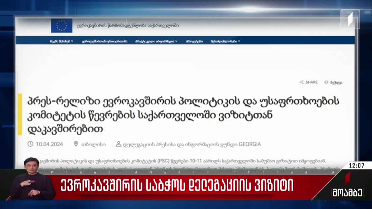 ევროკავშირის საბჭოს დელეგაციის ვიზიტი