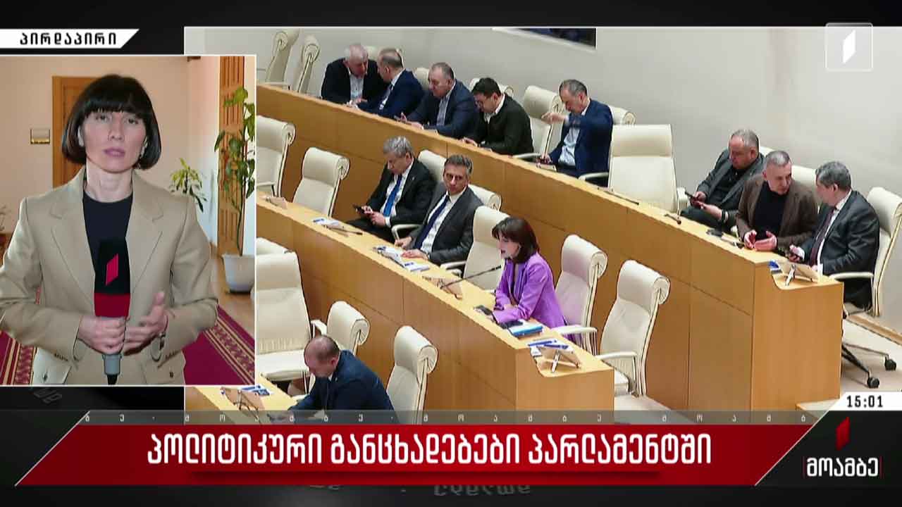 პოლიტიკური განცხადებები პარლამენტში