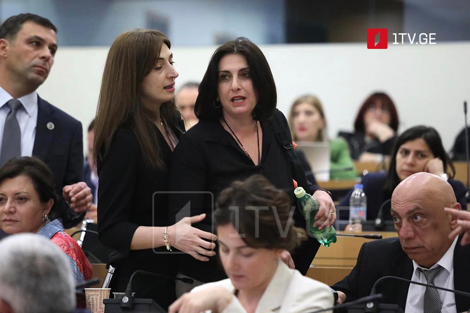 პარლამენტის იურიდიულ საკითხთა კომიტეტის სხდომა ხმაურის ფონზე მიმდინარეობს