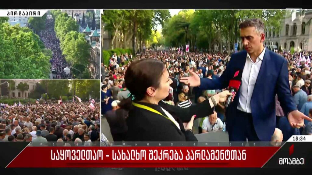 საყოველთაო-სახალხო შეკრება პარლამენტთან – სალომე ქოქიაშვილის ჩართვა