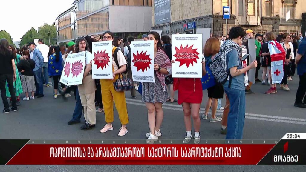 ოპოზიციისა და არასამთავრობო სექტორის საპროტესტო აქცია