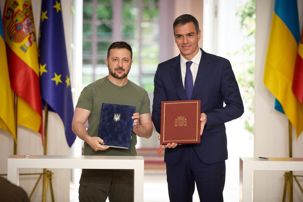 უკრაინის პრეზიდენტი ვოლოდიმირ ზელენსკი მადრიდში ჩავიდა