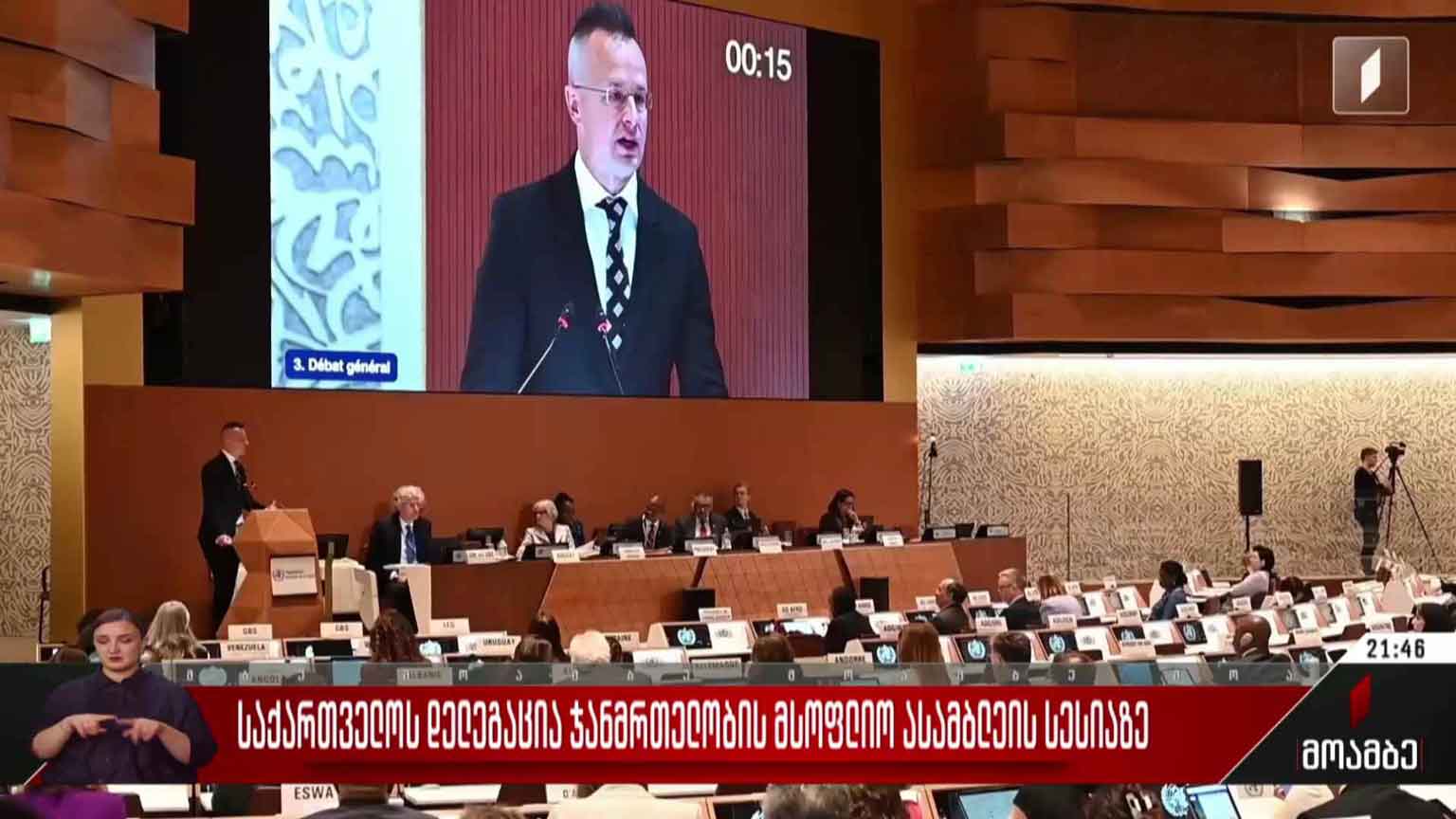 საქართველოს დელეგაცია ჯანმრთელობის მსოფლიო ასამბლეის სესიაზე