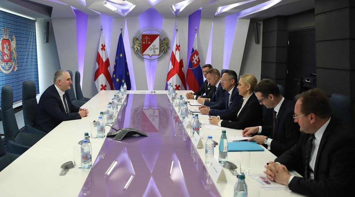 ლაშა ხუციშვილი სლოვაკეთის რესპუბლიკის სამთავრობო დელეგაციის წევრებს შეხვდა