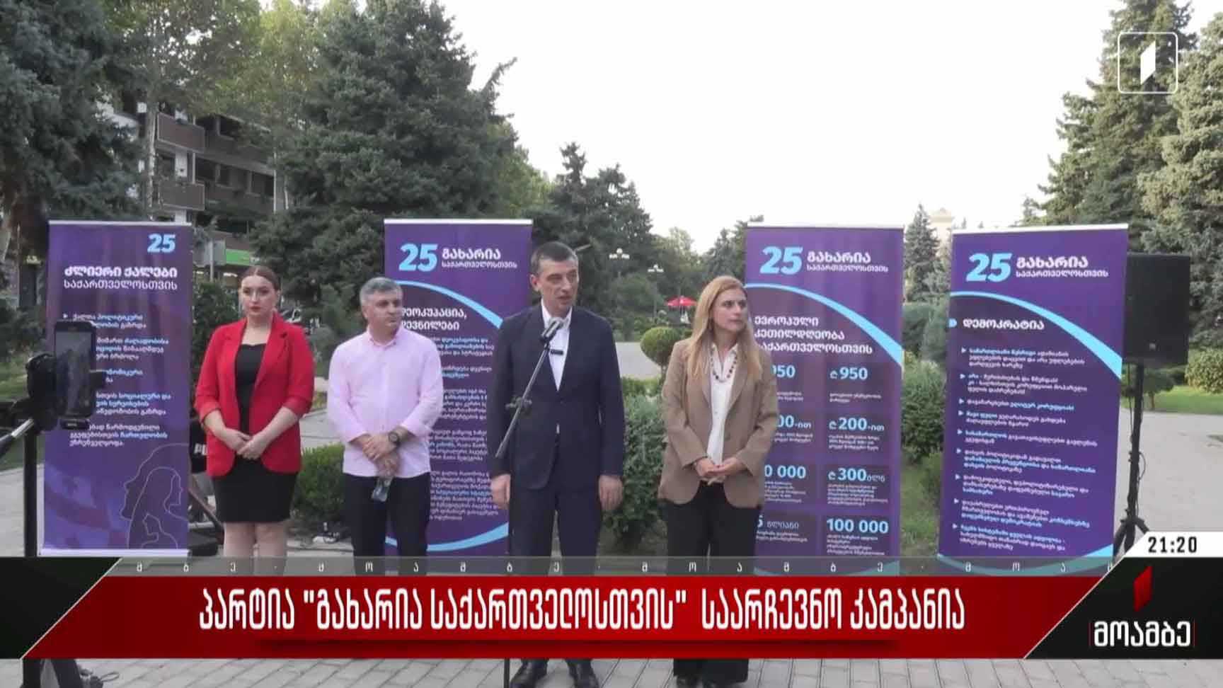 პარტია „გახარია საქართველოსთვის“ საარჩევნო კამპანია
