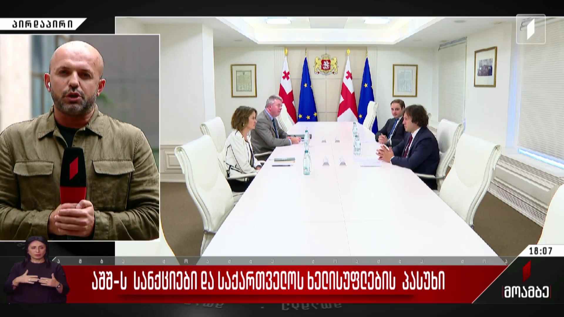 აშშ-ს სანქციები და საქართველოს ხელისუფლების პასუხი