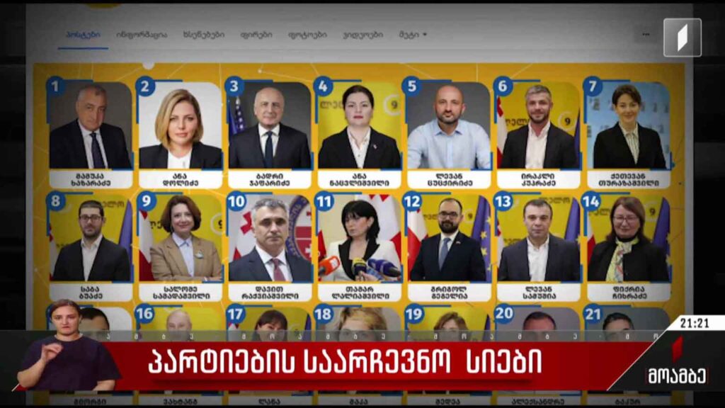 პარტიების საარჩევნო სიები