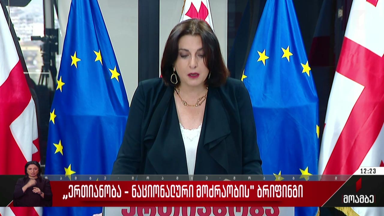 „ერთიანობა - ნაციონალური მოძრაობის“ ბრიფინგი