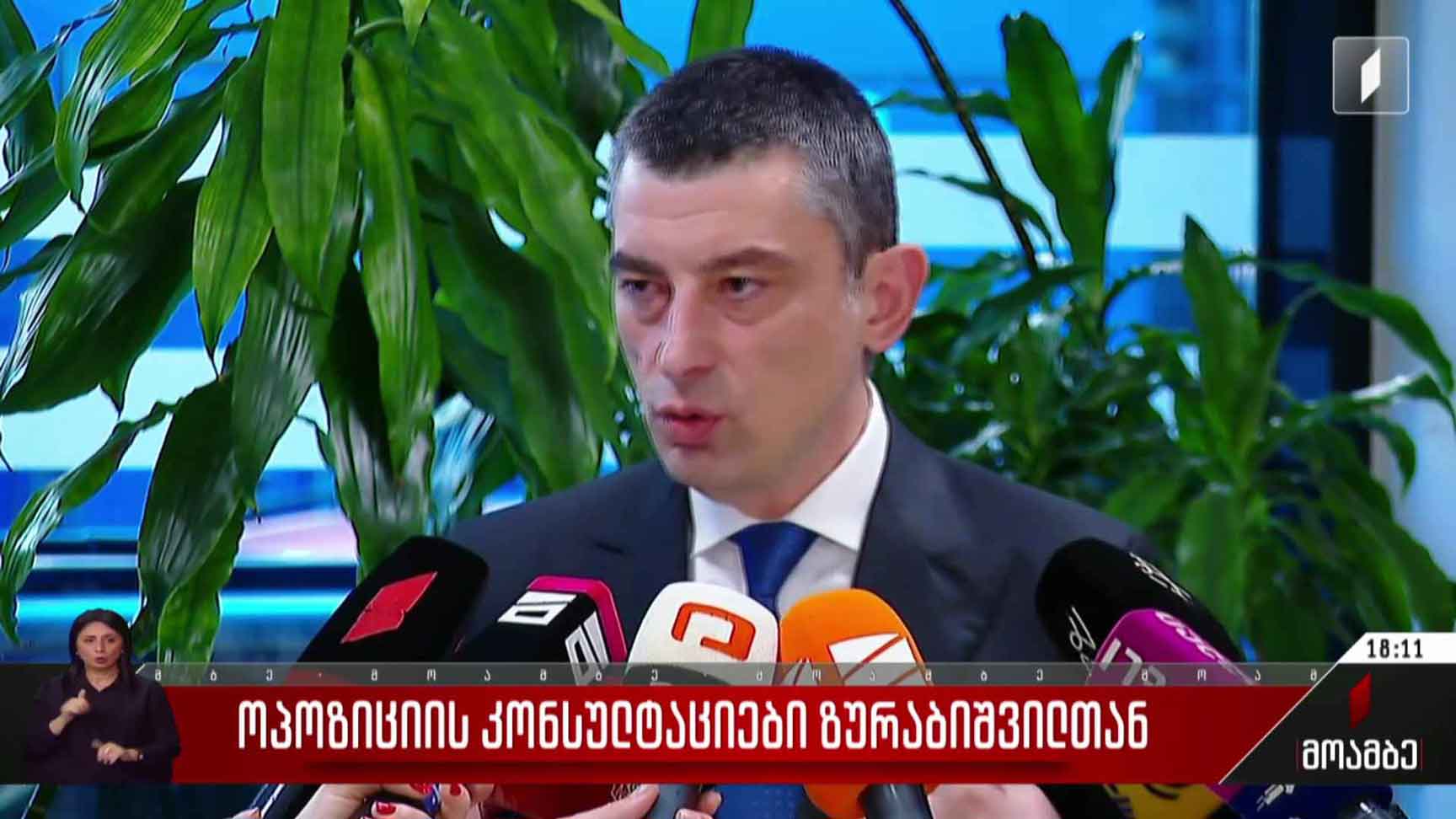 ოპოზიციის კონსულტაციები ზურაბიშვილთან