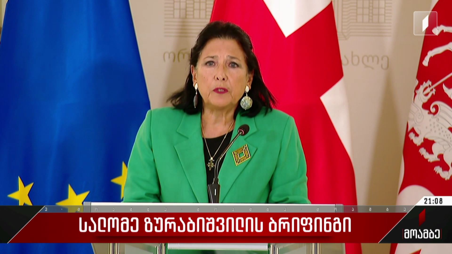 სალომე ზურაბიშვილის ბრიფინგი