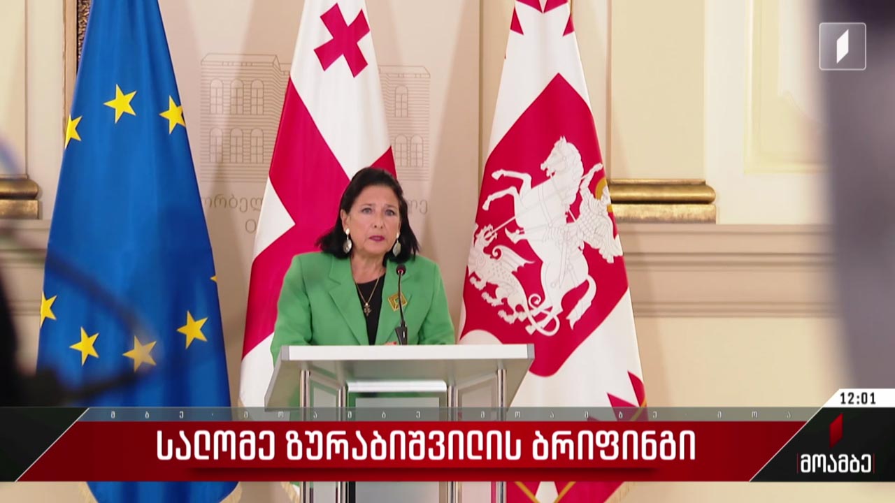 სალომე ზურაბიშვილის ბრიფინგი