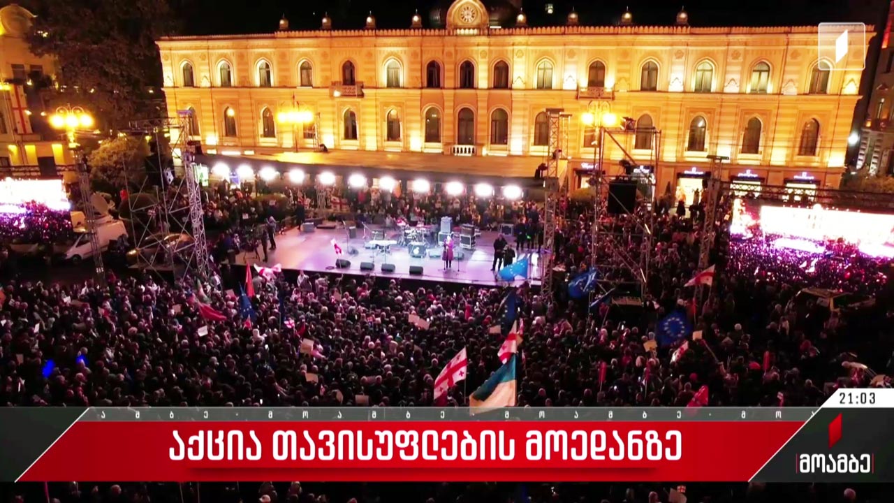 აქცია თავისუფლების მოედანზე