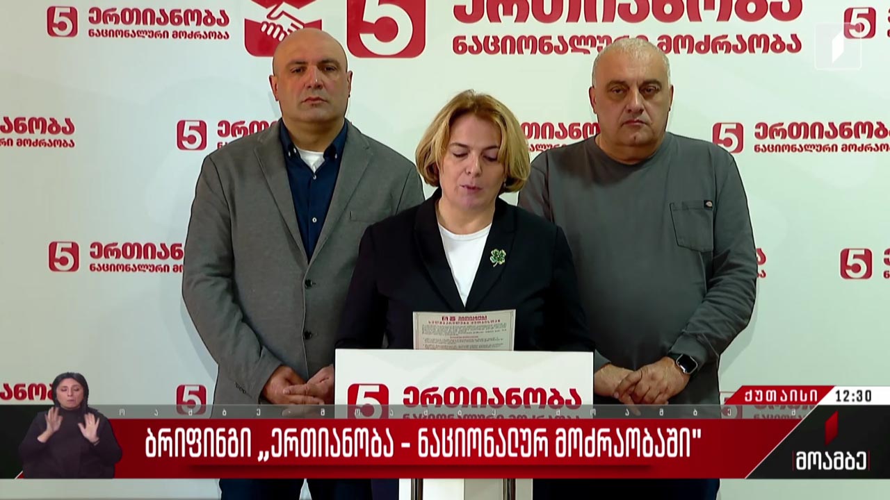 ბრიფინგი „ერთიანობა - ნაციონალურ მოძრაობაში“