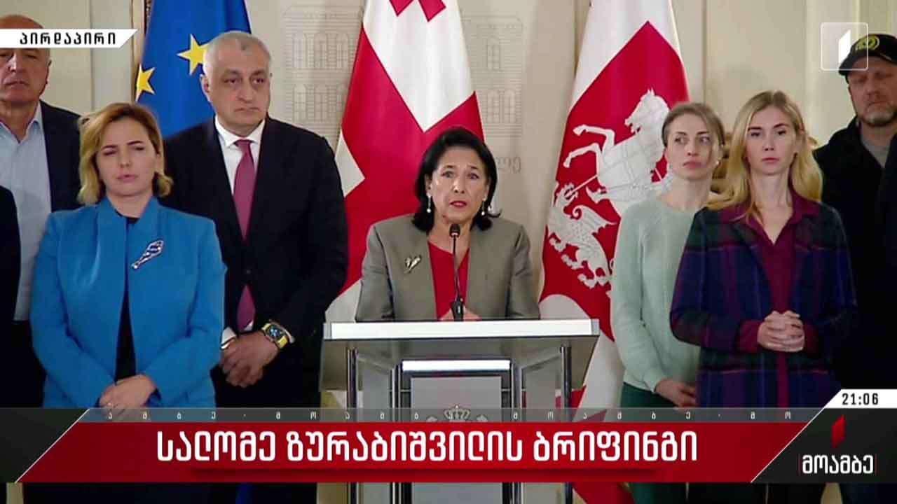 სალომე ზურაბიშვილის ბრიფინგი