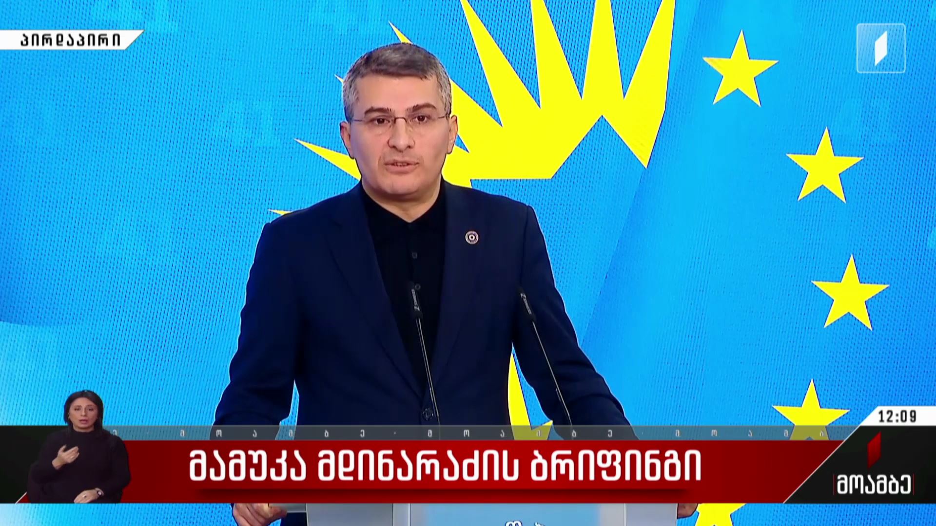 მამუკა მდინარაძის ბრიფინგი