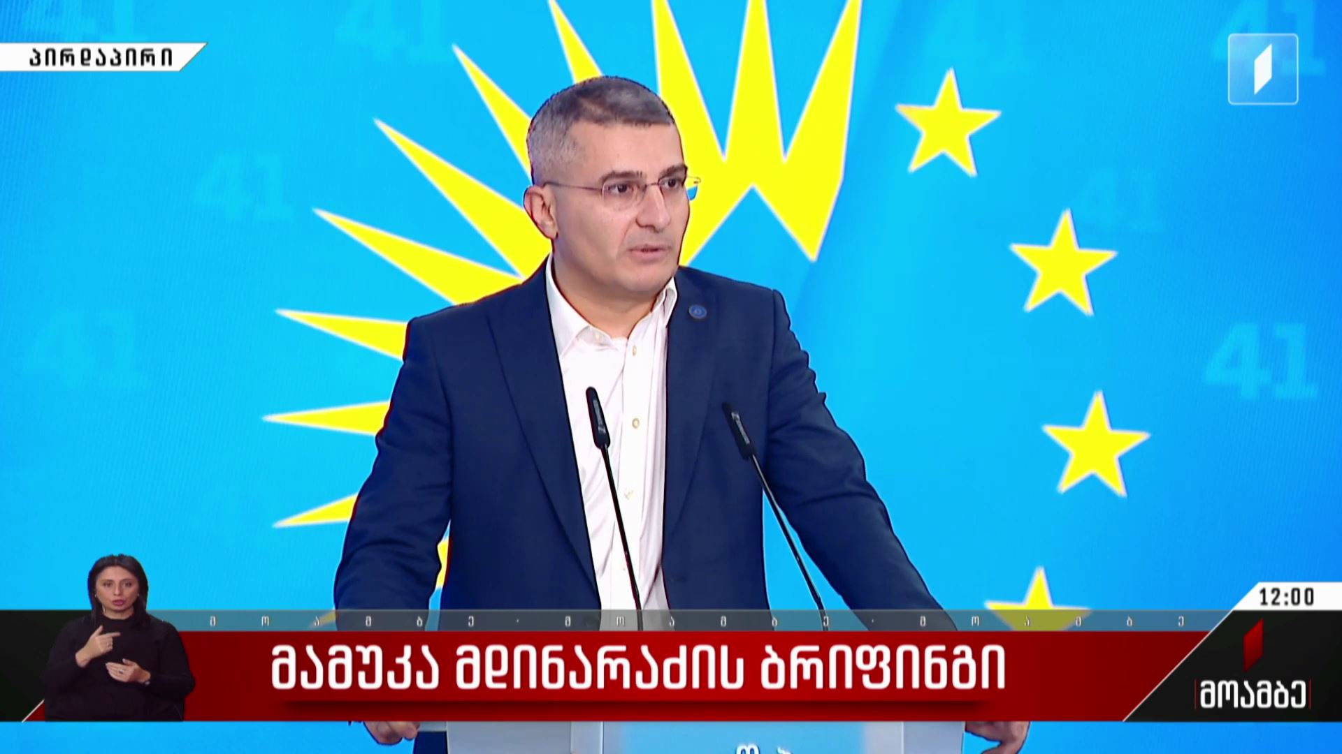 მამუკა მდინარაძის ბრიფინგი
