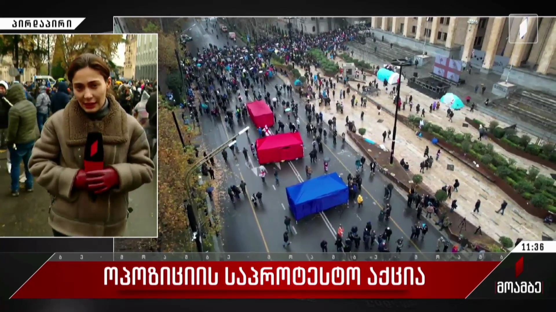 ოპოზიციის საპროტესტო აქცია 