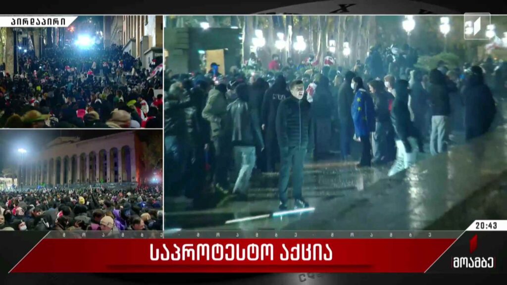 აქცია პარლამენტთან – თეონა ხუბულავას ჩართვა