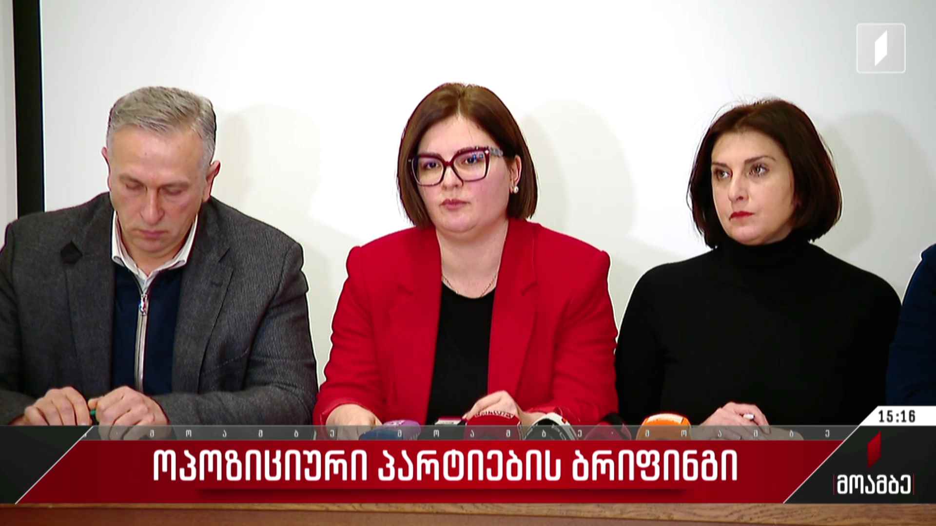 ოპოზიციური პარტიების ბრიფინგი