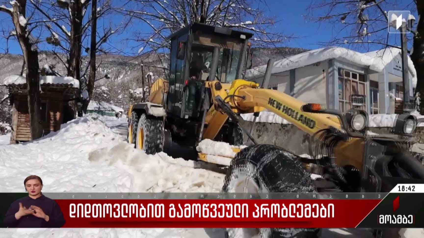 დიდთოვლობით გამოწვეული პრობლემები