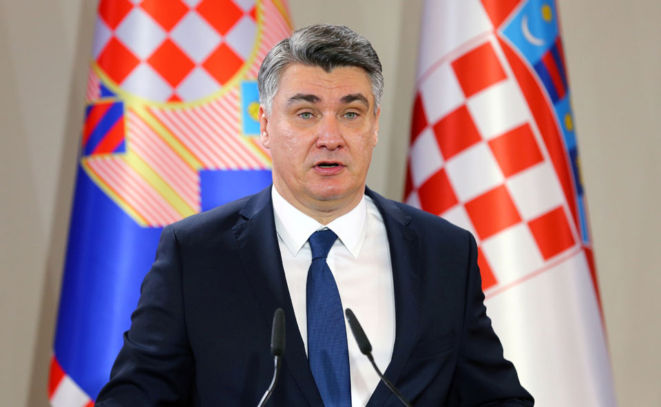 ხორვატიის საპრეზიდენტო არჩევნებში მოქმედი პრეზიდენტი ზორან მილანოვიჩი ლიდერობს